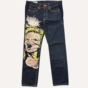 Co&Lu Original Denim Comic Graphic Print Jeans Y2k Japan